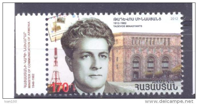 2012.  Armenia, T. Minusyants, Post Minister, 1v,  Mint/** - Armenien