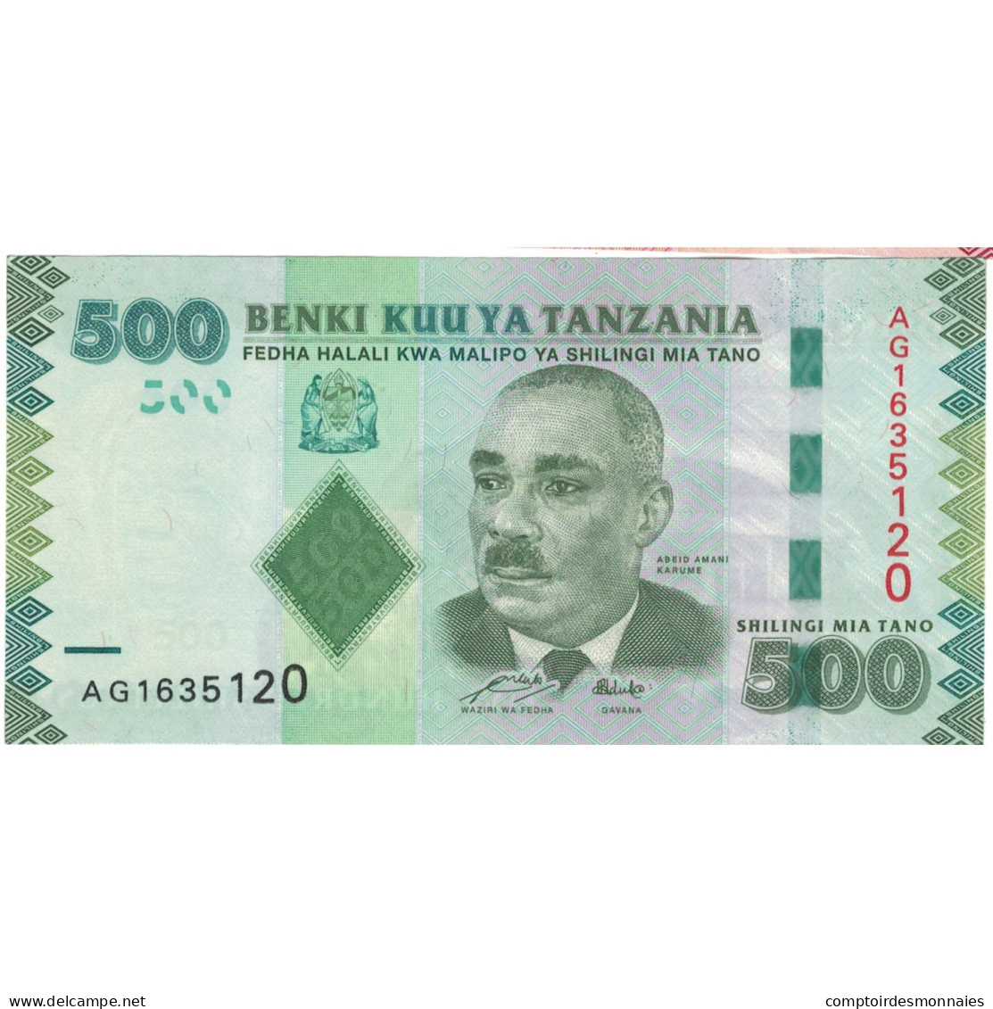 Billet, Tanzania, 500 Shilingi, Undated (2010), KM:40, SPL - Tansania