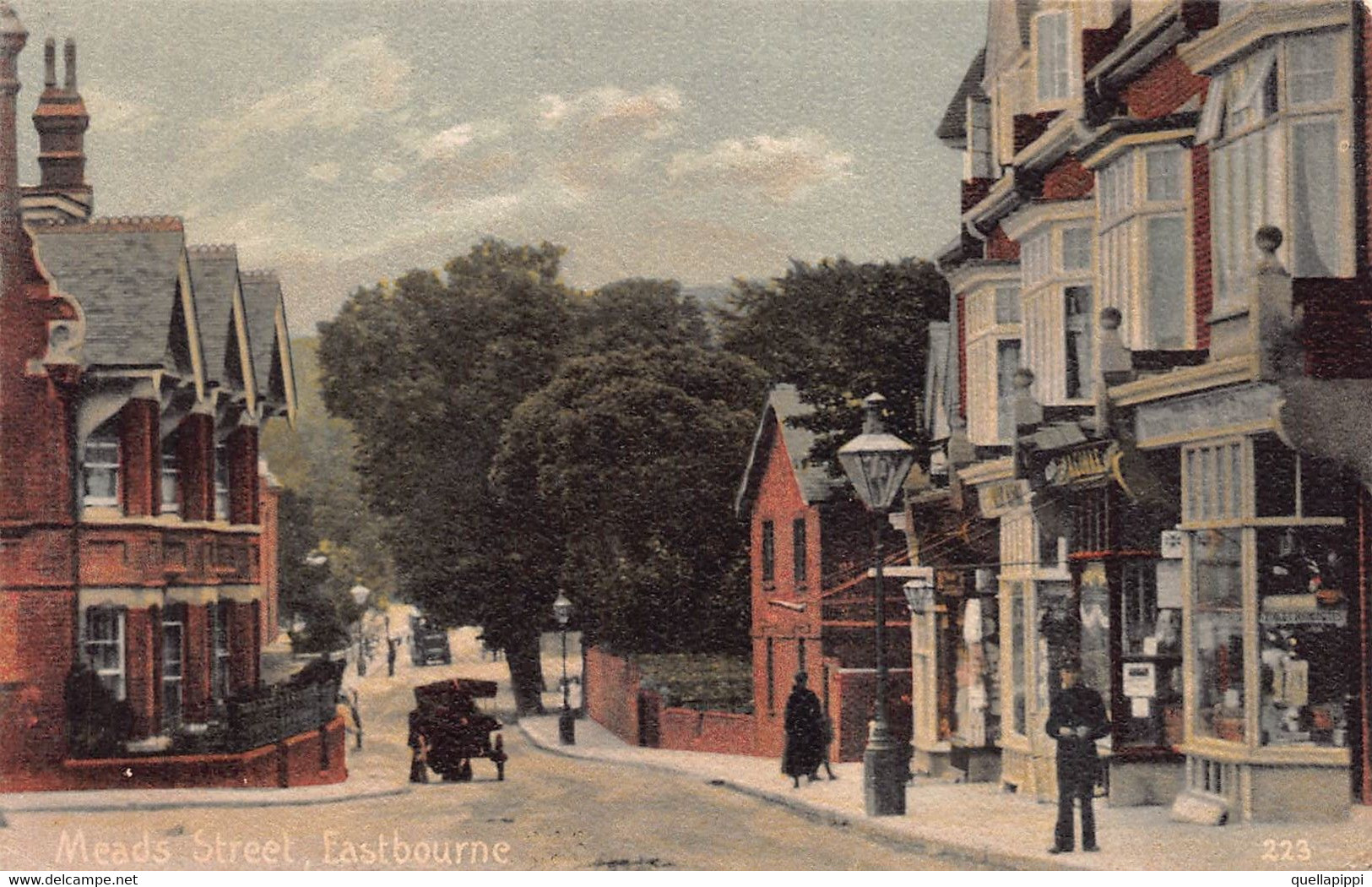 013109 "INGHILTERRA - MEADS STREET,  EASTBOURNE"  ANIMATA, CARROZZA. CART  SPED - Eastbourne