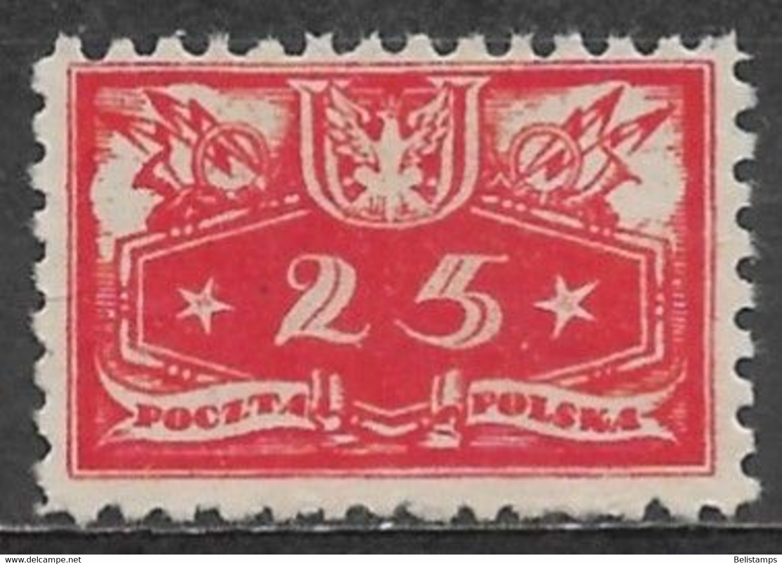 Poland 1920. Scott #O15 (MH) Numeral Of Value - Officials