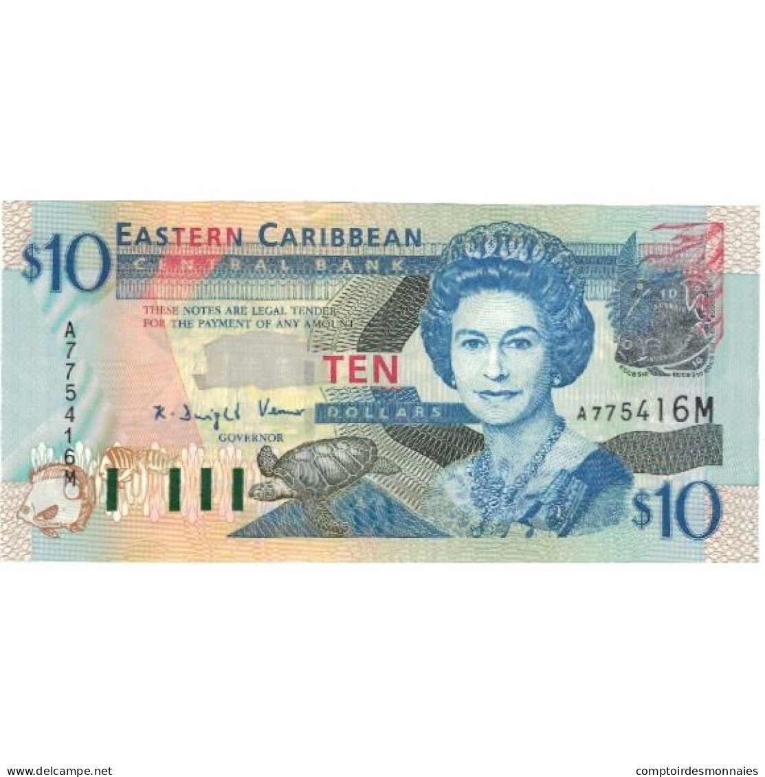 Billet, Etats Des Caraibes Orientales, 10 Dollars, Undated (2000), KM:38m, NEUF - Caraïbes Orientales