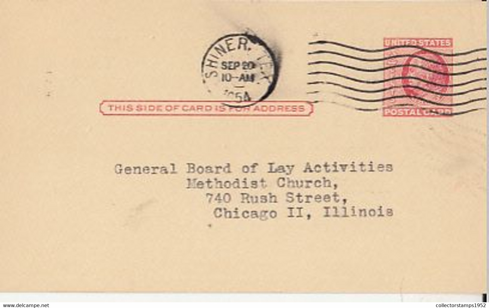 98711- BENJAMIN FRANKLIN POSTCARD STATIONERY, 1954, USA - 1941-60