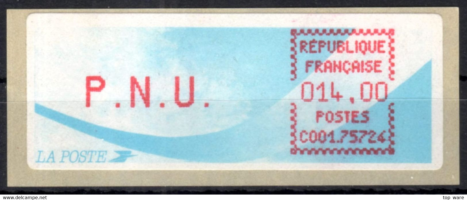 Frankreich France ATM Stamps LSA C001.75724 Paris 124 / Michel 9.9 B / PNU 14,00 ** / Distributeurs Automatenmarken - 1988 « Comète »