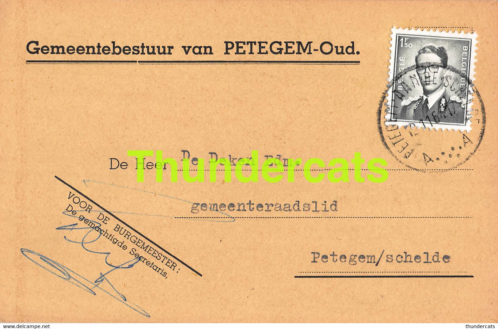 CPA GEMEENTEBESTUUR VAN PETEGEM OUD DE DEKEN GEMEENTERAADSLID BURGEMEESTER - Wortegem-Petegem