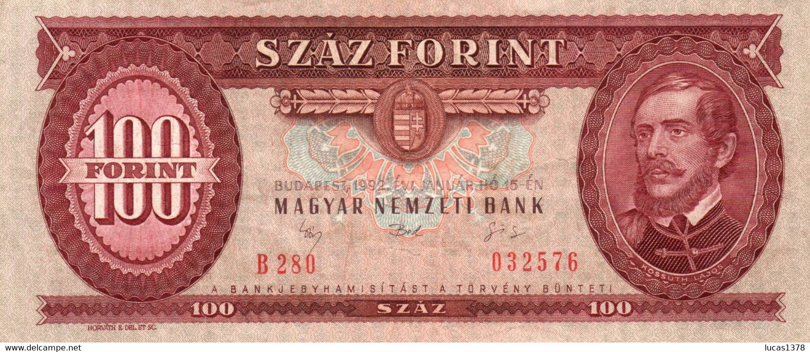 HONGRIE 6 BILLETS DE 100 FORINT 1992 ET 1984