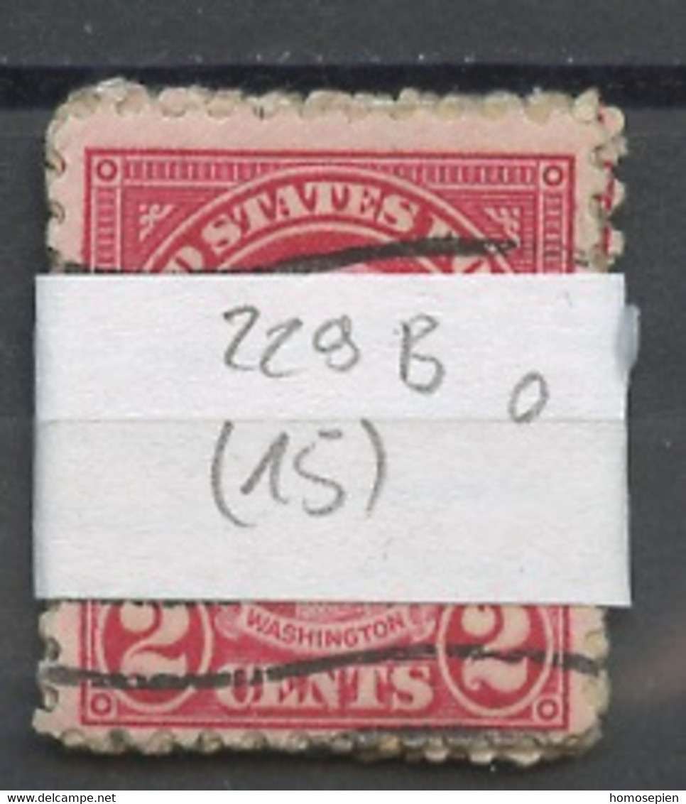 Etats Unis - Vereinigte Staaten - USA Lot 1922-25 Y&T N°229B - Michel N°252B (o) - Lot De 15 Timbres - Tiras Cómicas & Múltiples