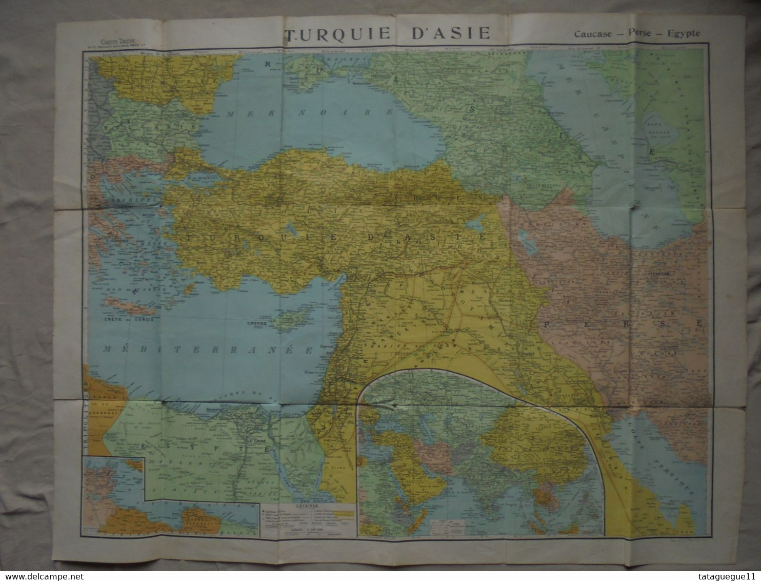 Ancien - Carte Turquie D'Asie Caucase Perse Egypte Cartes Taride Paris - Geographical Maps