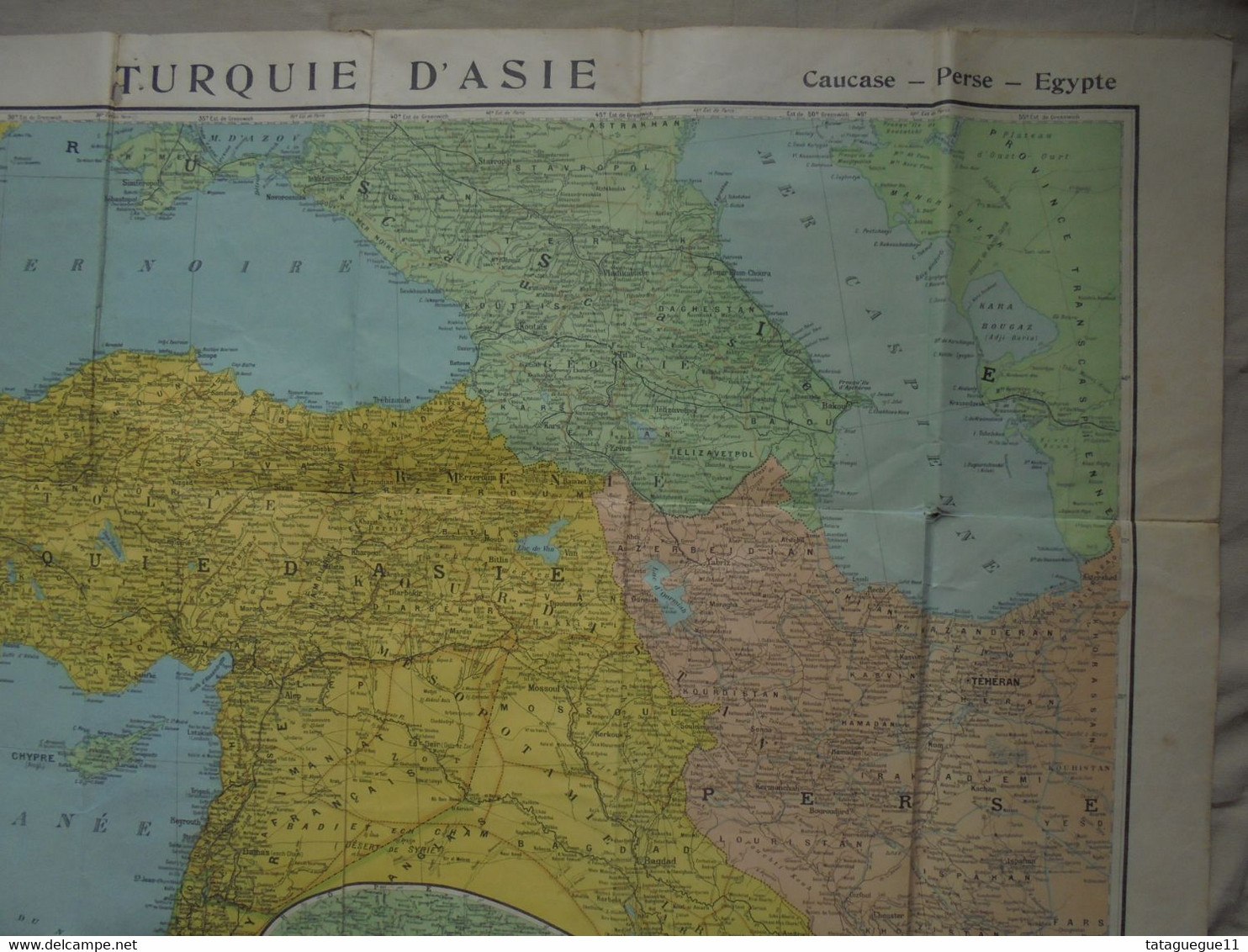 Ancien - Carte Turquie D'Asie Caucase Perse Egypte Cartes Taride Paris - Geographical Maps