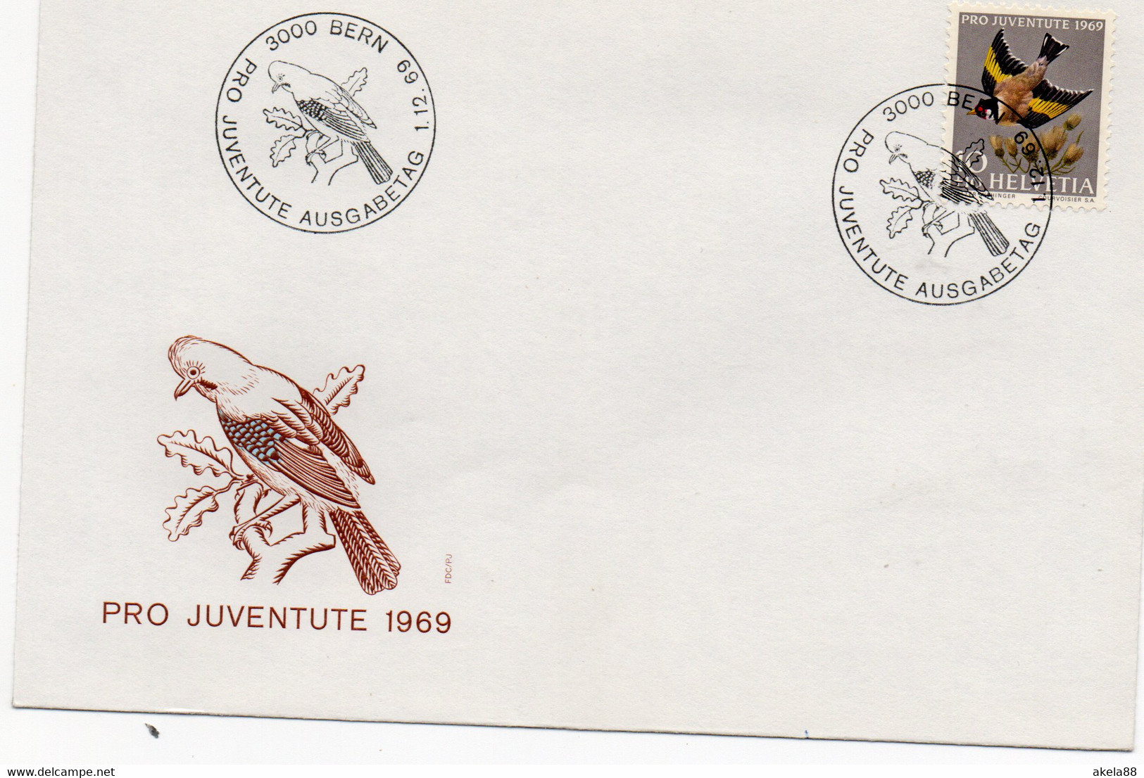 SVIZZERA  1969 - PRO JUVENTUTE - CARDELLINO - Other & Unclassified