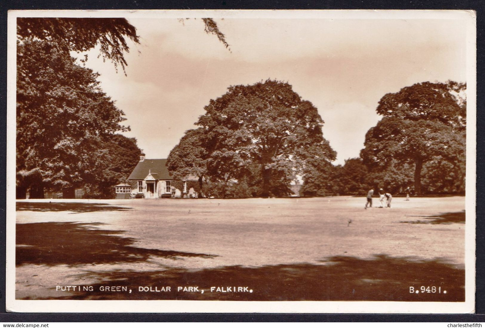 RARE PHOTOCARD SCOTLAND * FALKIRK ( Stirling ) PUTTING GREEN - DOLLAR PARK - GOLF * Perfect Condition - Stirlingshire