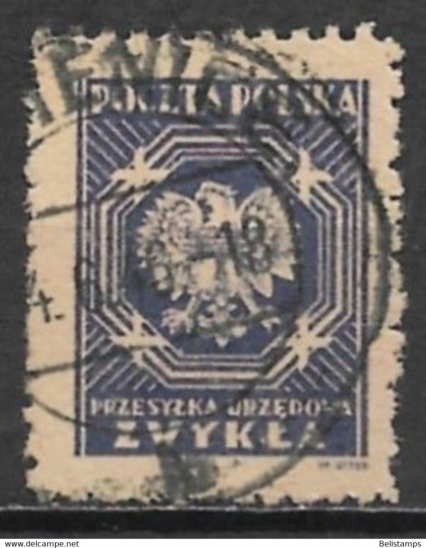 Poland 1945. Scott #O21 (U) Polish Eagle - Dienstzegels