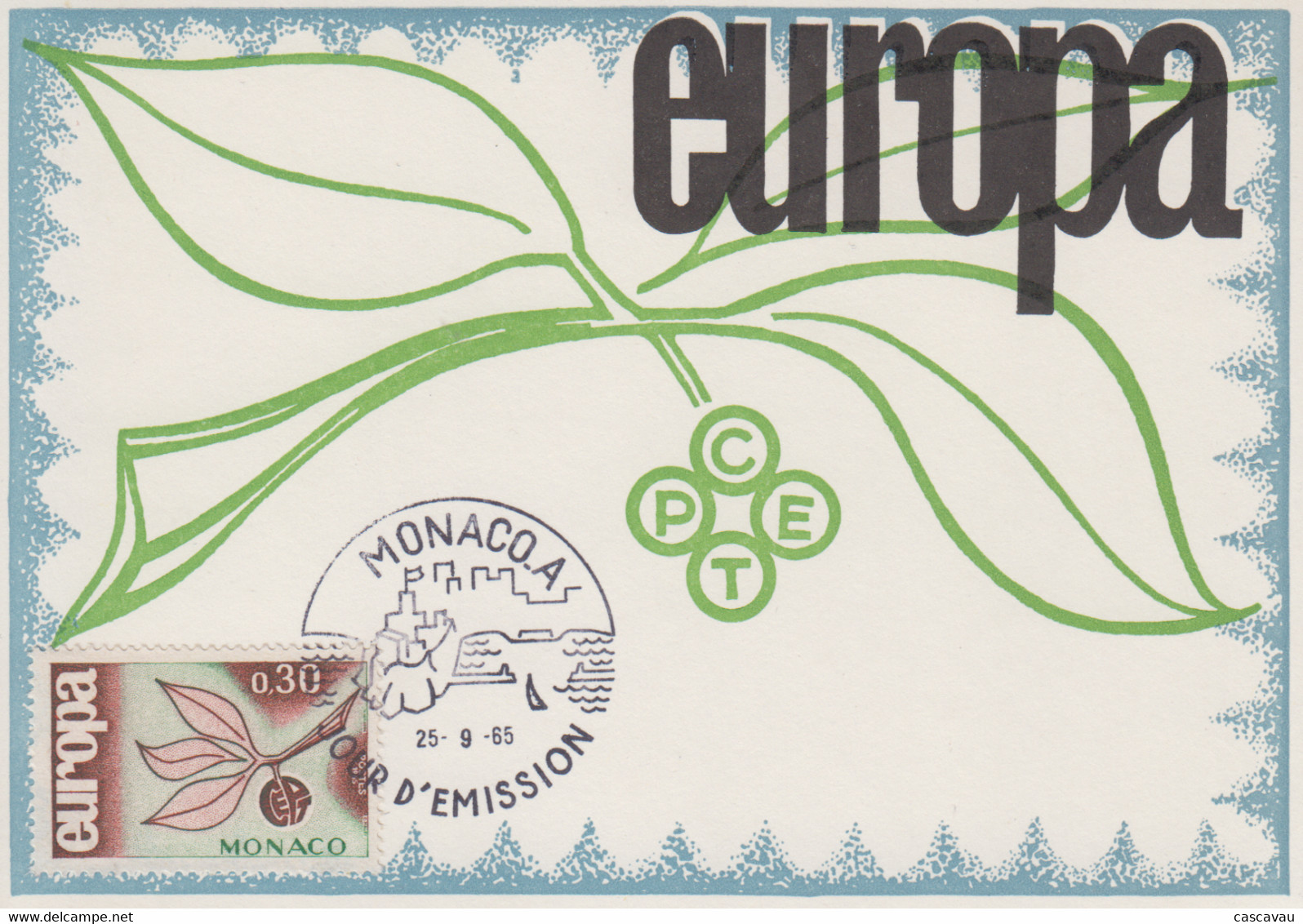 Carte  Maximum  1er  Jour   MONACO   EUROPA    1965 - 1965