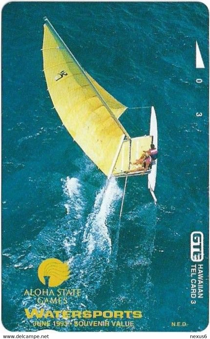 Hawaii - GTE - Tamura - Aloha Games Hobie Cat, 06.1993, 3Units, 3.000ex, Mint - Hawaï