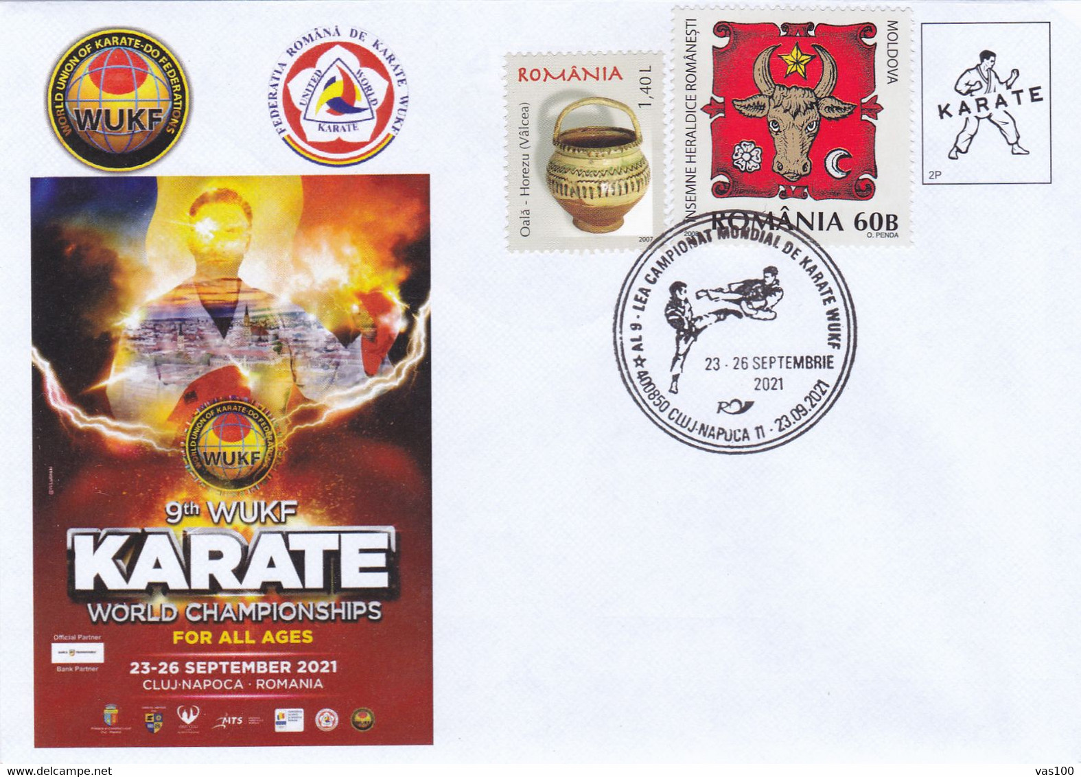 WORLD CHAMPIONSHIP 9"th WUKF KARATE 2021,SPECIAL COVER, CLUJ-NAPOCA ROMANIA. - Non Classificati