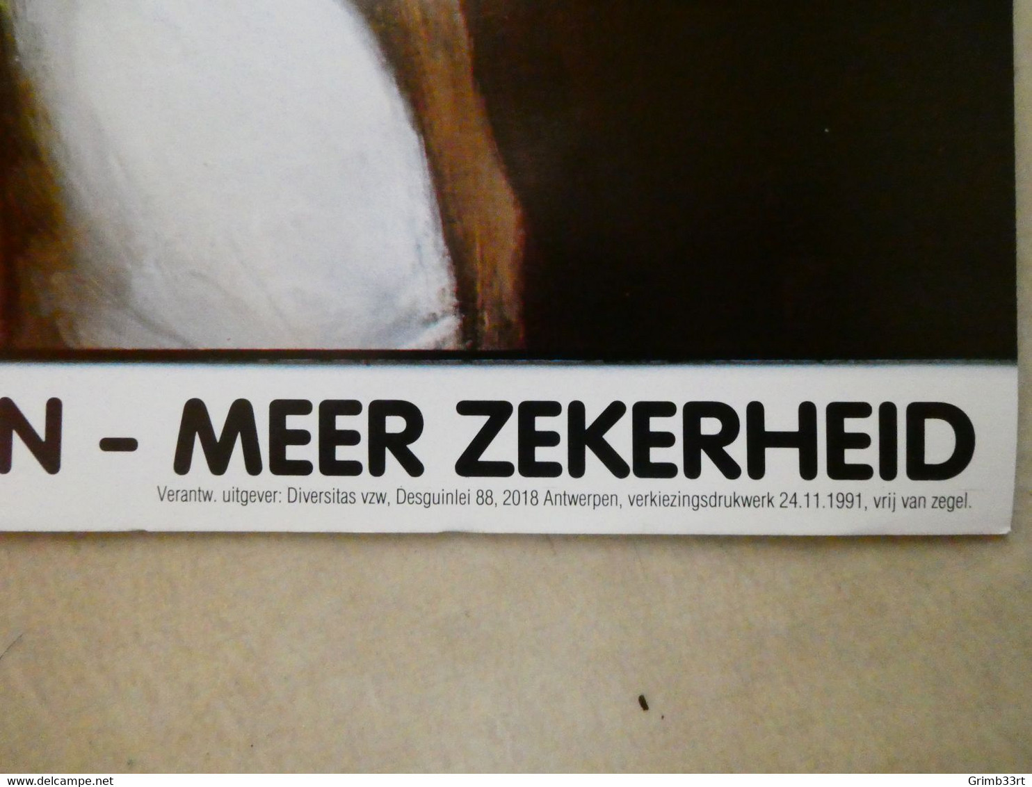 Affiche "Geen Gezwijn, Stem Libertijn, Stem R.O.S.S.E.M." Jean-Pierre Van Rossem 1991 - Posters