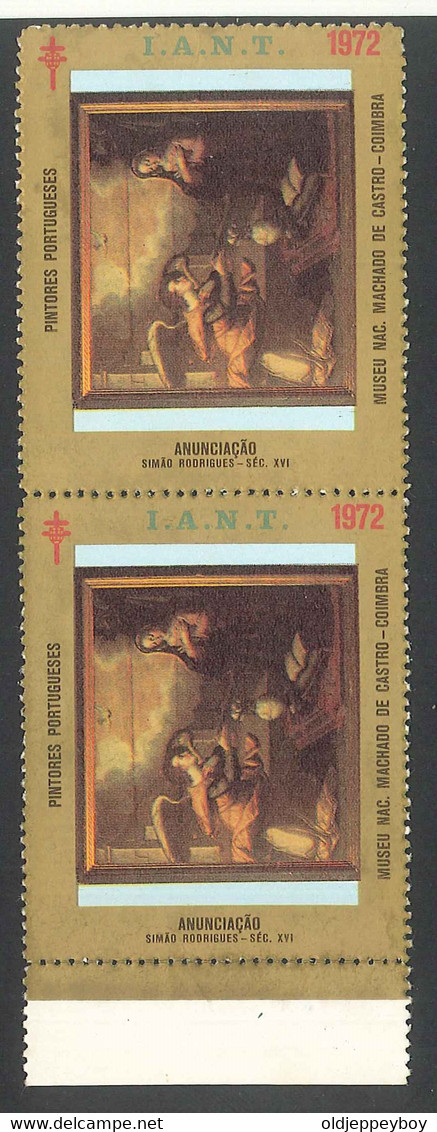 1970 PORTUGAL CINDERELLA VIGNETTE Vinhetas Da Tuberculose PINTORES PORTUGUESES IANT. MUSEU NAC.MACHADO DE CASTRO COIMBRA - Erinnofilia