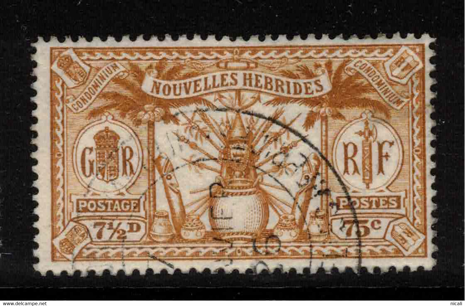 NEW HEBRIDES (FR) 1925 75c SG F49 U #BAS3 - Used Stamps