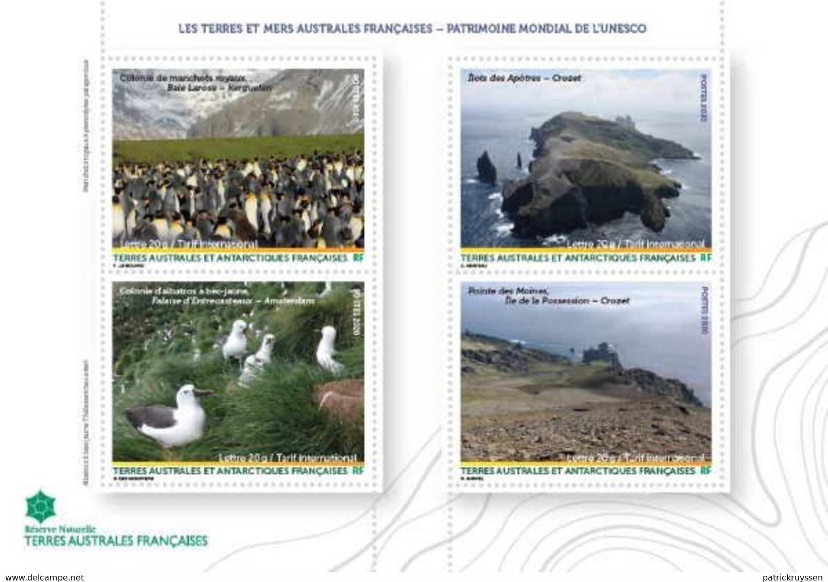 Fsat 2020 Taaf Bird Pinguin Fish Seas Land Rock Patrimoine UNESCO Aves Vogel BOOKLET PRESTIGE 12V Mnh - Nuevos