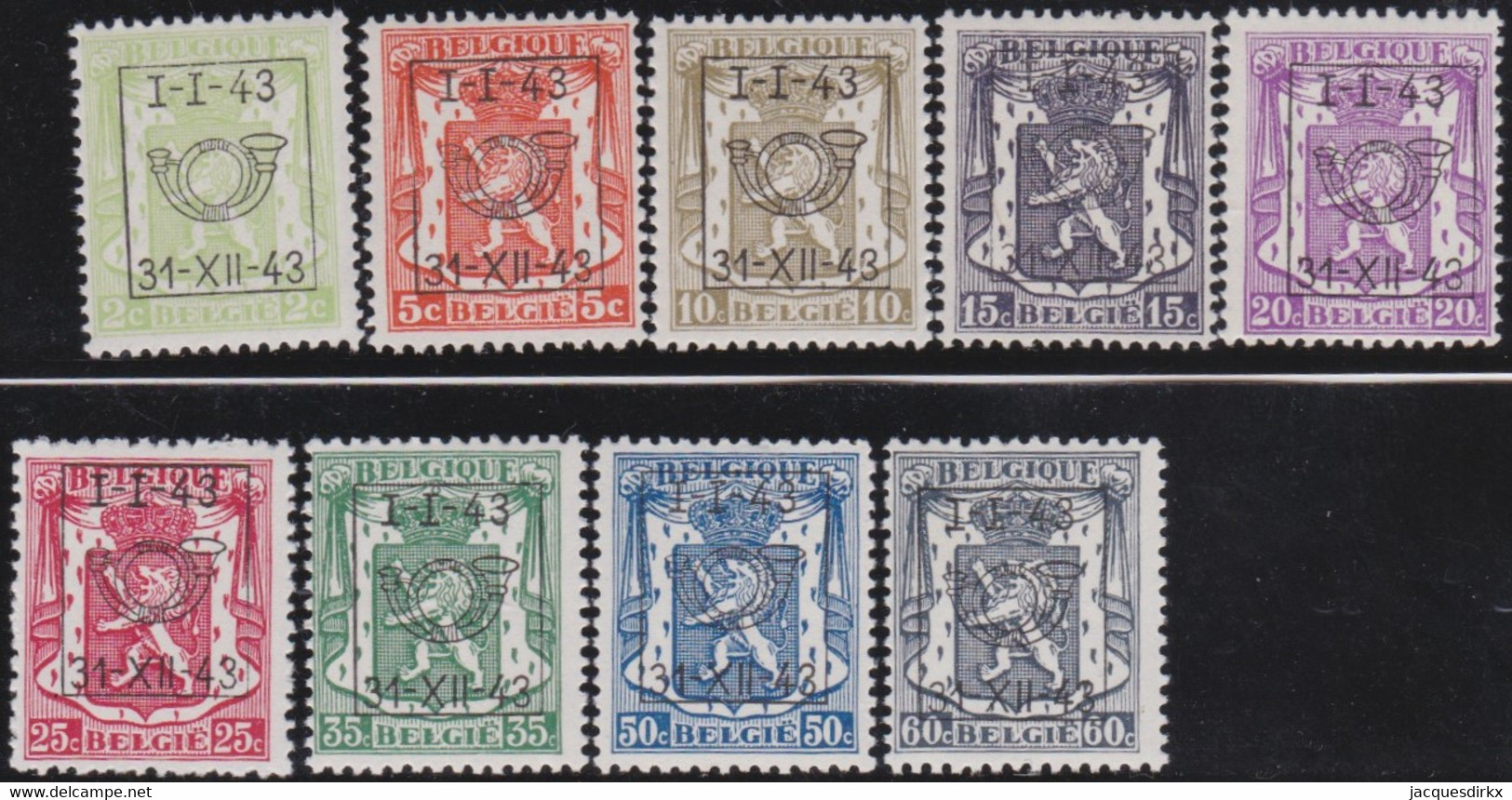 Belgie   .  OBP  .    PRE 493/501    .   **  .   Postfris . / .  Neuf Avec Gomme Et Sans Charnière - Typos 1936-51 (Petit Sceau)