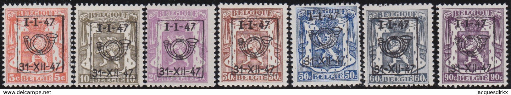 Belgie   .  OBP  .    PRE 560/565  .   **  .   Postfris . / .  Neuf Avec Gomme Et Sans Charnière - Typo Precancels 1936-51 (Small Seal Of The State)