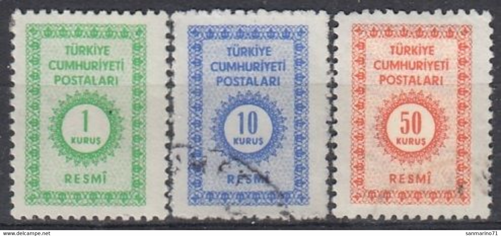 TURKEY 100-102,postage Due,used - Timbres-taxe