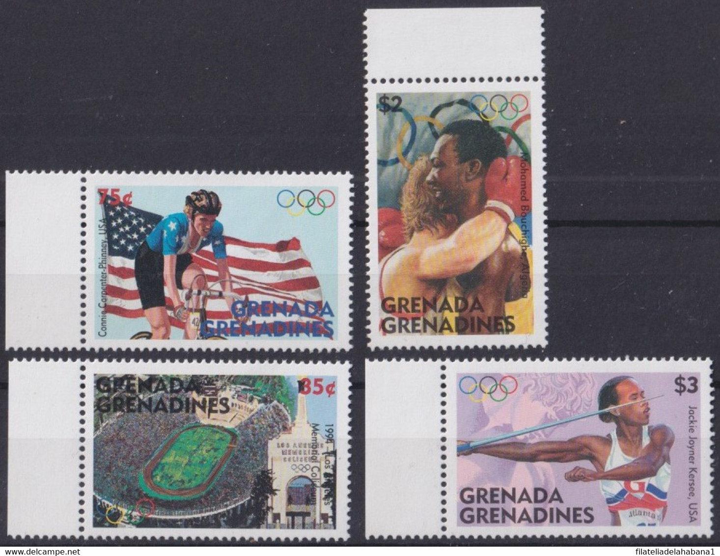 F-EX28220 GRENADA & GRENADINES MNH 1996 OLYMPIC GAMES ATLANTA ATHLETISM CICLING GIMNASTICS. - Verano 1996: Atlanta