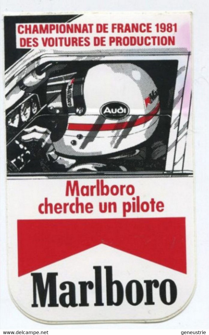 Sticker Autocollant "Marlboro"  Audi - Championnat De France Des Voitures De Production 1981 - Course Automobile F1 - Automobile - F1