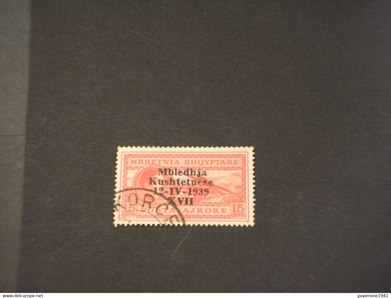 ALBANIA - .P.A. 1939 ASSEMBLEA 15 Q. - TIMBRATO/USED - Albania