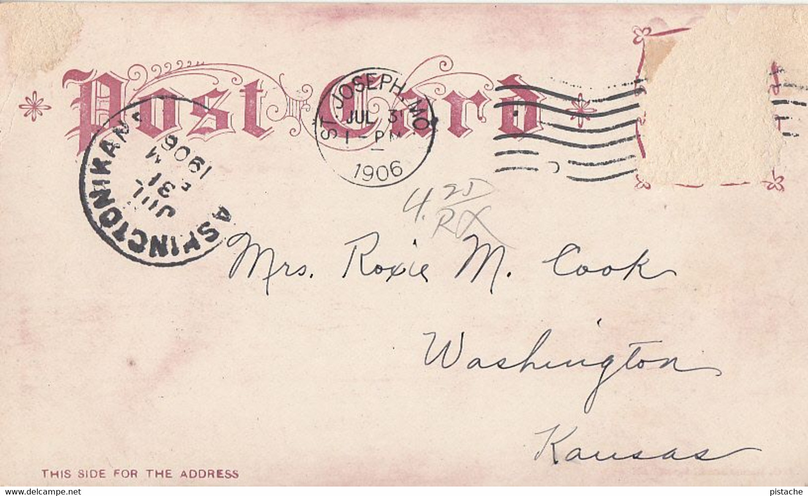 699 – Vintage – St. Joseph Public Library Missouri MO – Animation – By Mannschreck – Postmark 1906 – Good Condition - St Joseph