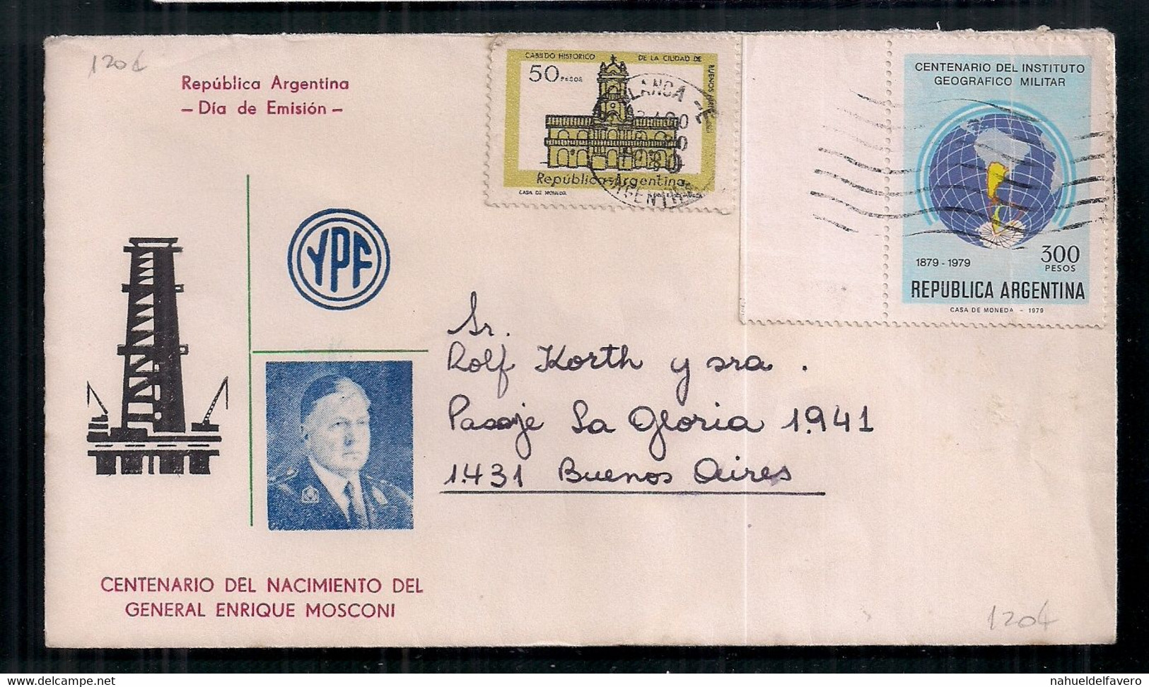 L'Argentine Sur La Commémoration Du YPC A Circulé - Briefe U. Dokumente