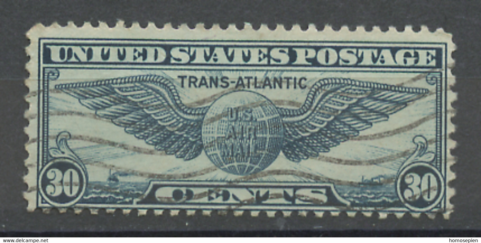 Etats Unis - Vereinigte Staaten - USA Poste Aérienne 1939 Y&T N°PA25 - Michel N°F450 (o) - 30c New York Marseille - 1a. 1918-1940 Usati