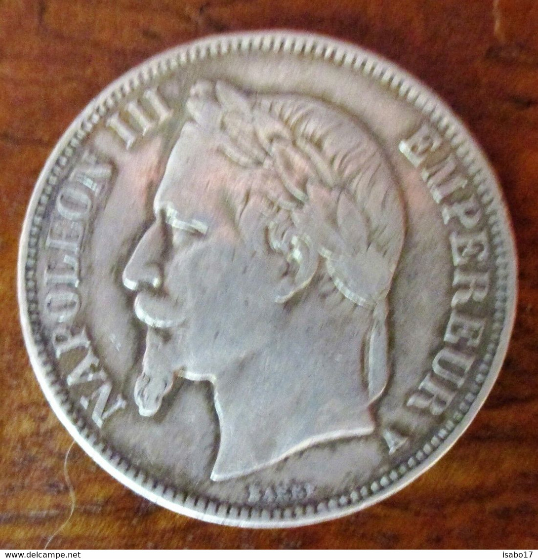 5 Francs - Napoleon III - France 1868 - 5 Francs