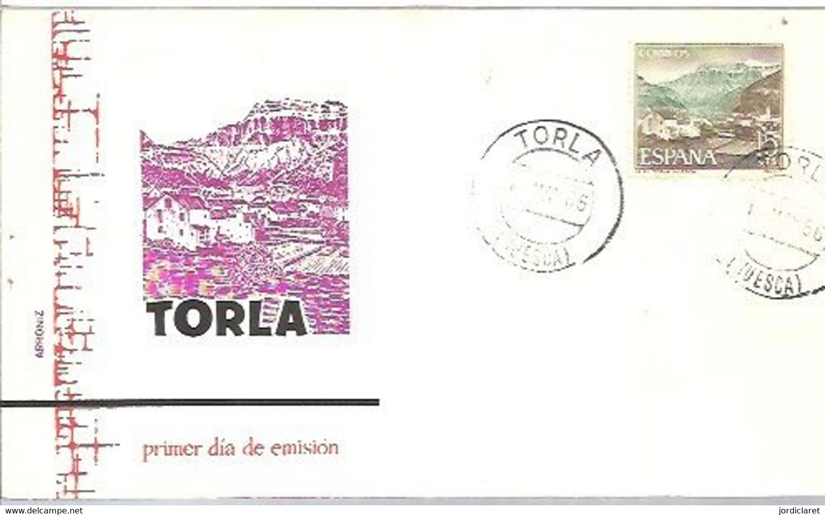 FDC 1966 TORLA  HUESCA - FDC