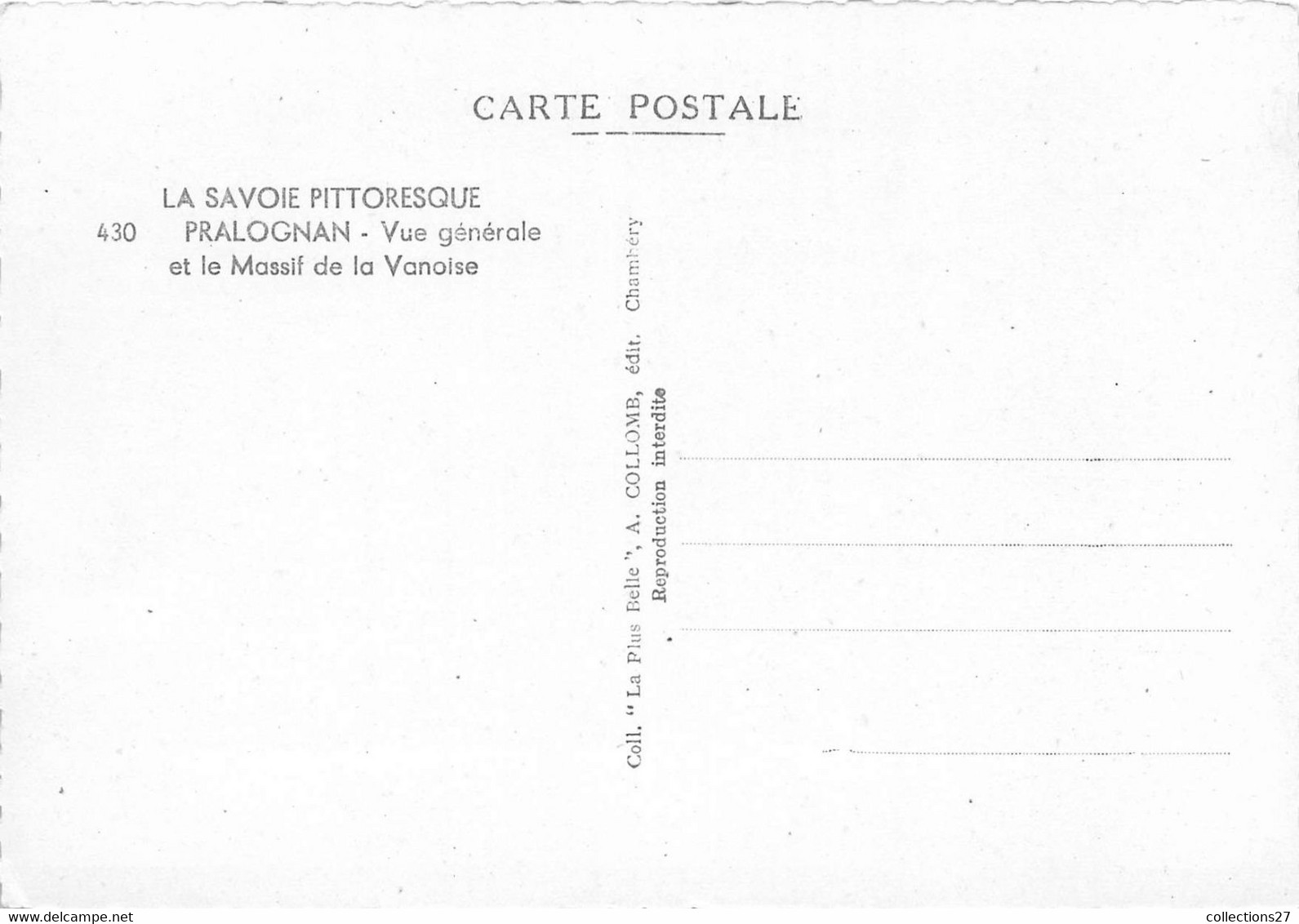 73-PRALOGNAN- VUE GENERALE ET LE MASSIF DE LA VANOISE - Pralognan-la-Vanoise