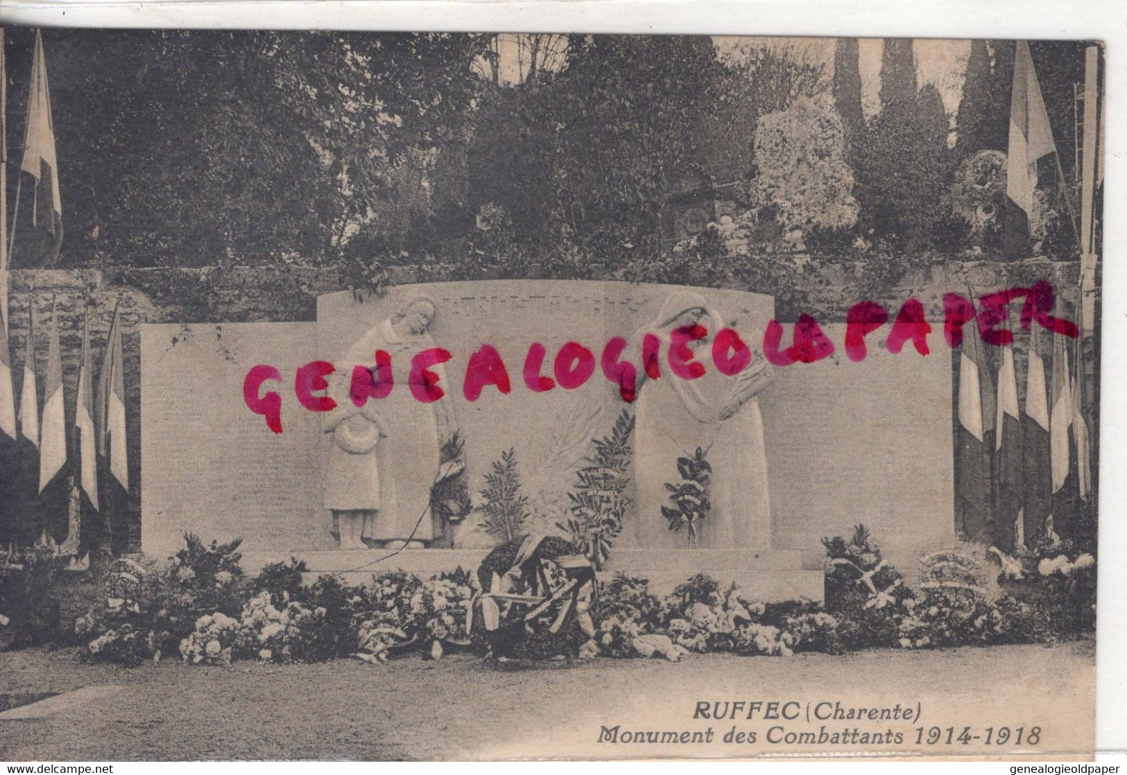 16 - RUFFEC - MONUMENT DES COMBATTANTS 1914-1918  MORTS - Ruffec