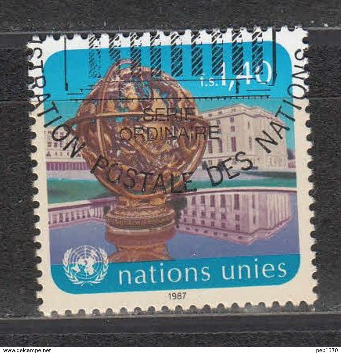 NACIONES UNIDAS 1986 - SEDE DE GINEBRA - LA ESFERA - YVERT Nº 153 USADO DE FAVOR - Oblitérés