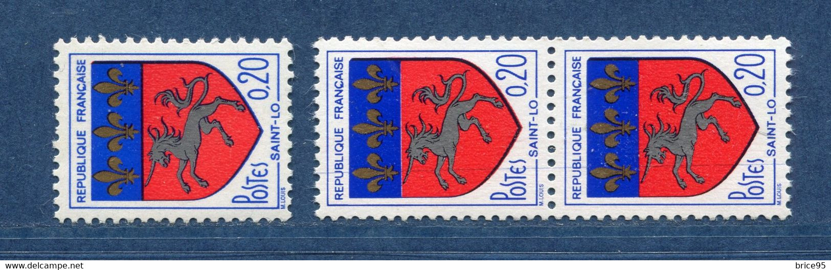 ⭐ France - Variété - YT N° 1510 B - Numéro Rouge - Couleurs - Pétouilles - Neuf Sans Charnière - 1966 ⭐ - Unused Stamps