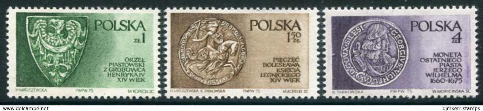 POLAND 1975 Piast Dynasty  MNH / **. Michel 2416-18 - Unused Stamps