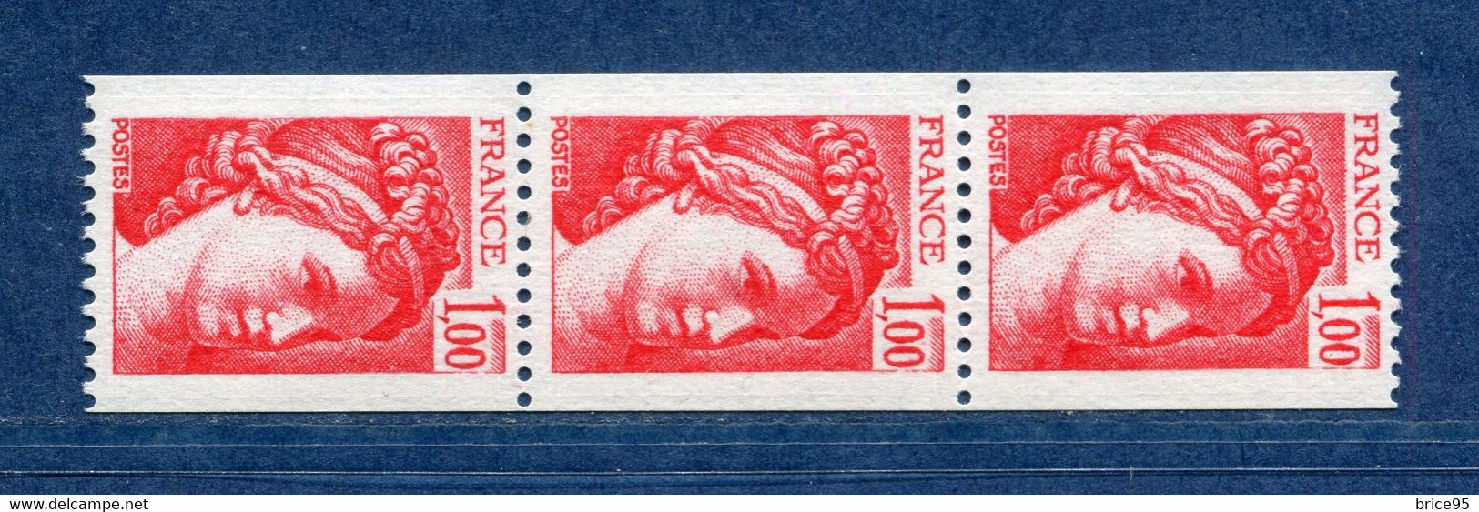 ⭐ France - Variété - YT N° 1981 A - Numéro Rouge - Couleurs - Pétouilles - Neuf Sans Charnière - 1977 ⭐ - Unused Stamps