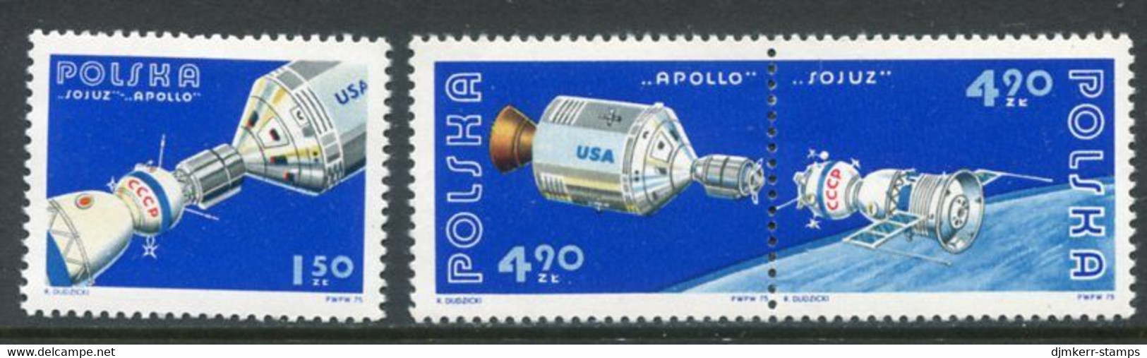 POLAND 1975 Apollo-Soyuz Mission MNH / **. Michel 2386-88 - Ungebraucht