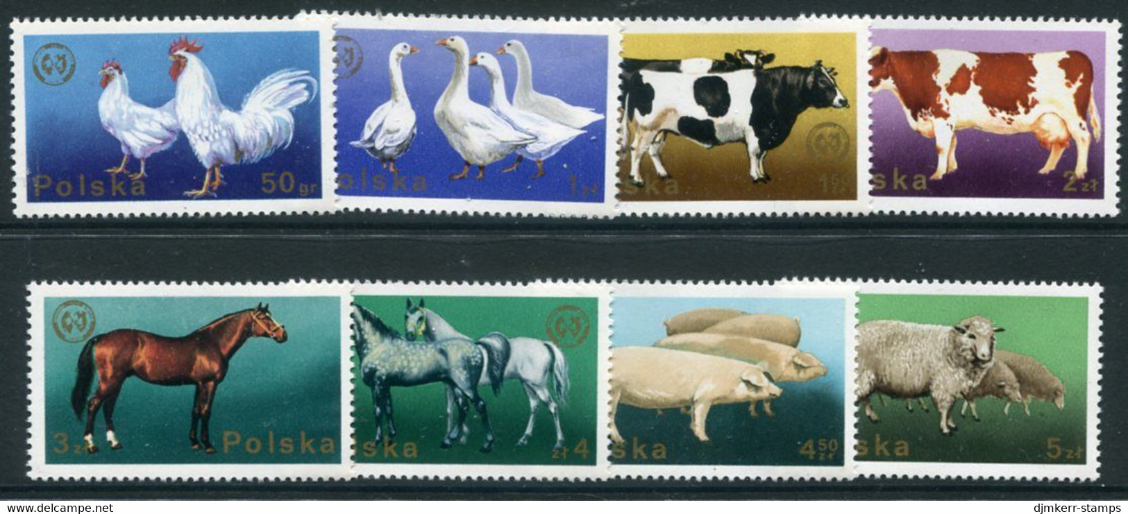 POLAND 1975 Livestock Breeding Congress MNH / **. Michel 2378-85 - Unused Stamps