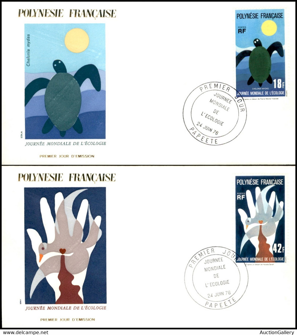 Oltremare - POLINESIA FRANCESE - 1976 - Ecologia (217/218) - Serie Completa - 2 FDC 24.6.76 - Other & Unclassified