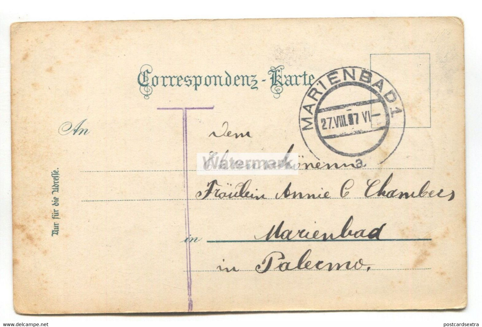 Marienbad - Obere Kaiserstrasse - 1907 Used Postcard - Tchéquie