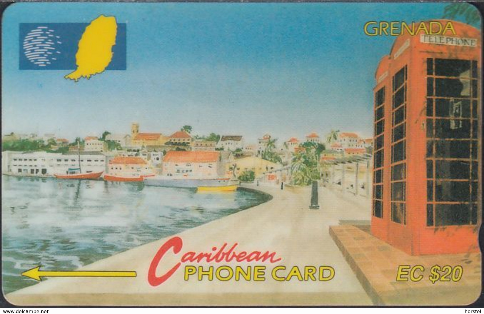 Grenada - GRE-5B - Carenage St.Georges - Phonebox - 1992 - 5CGRB - EC$ 20 - Grenade