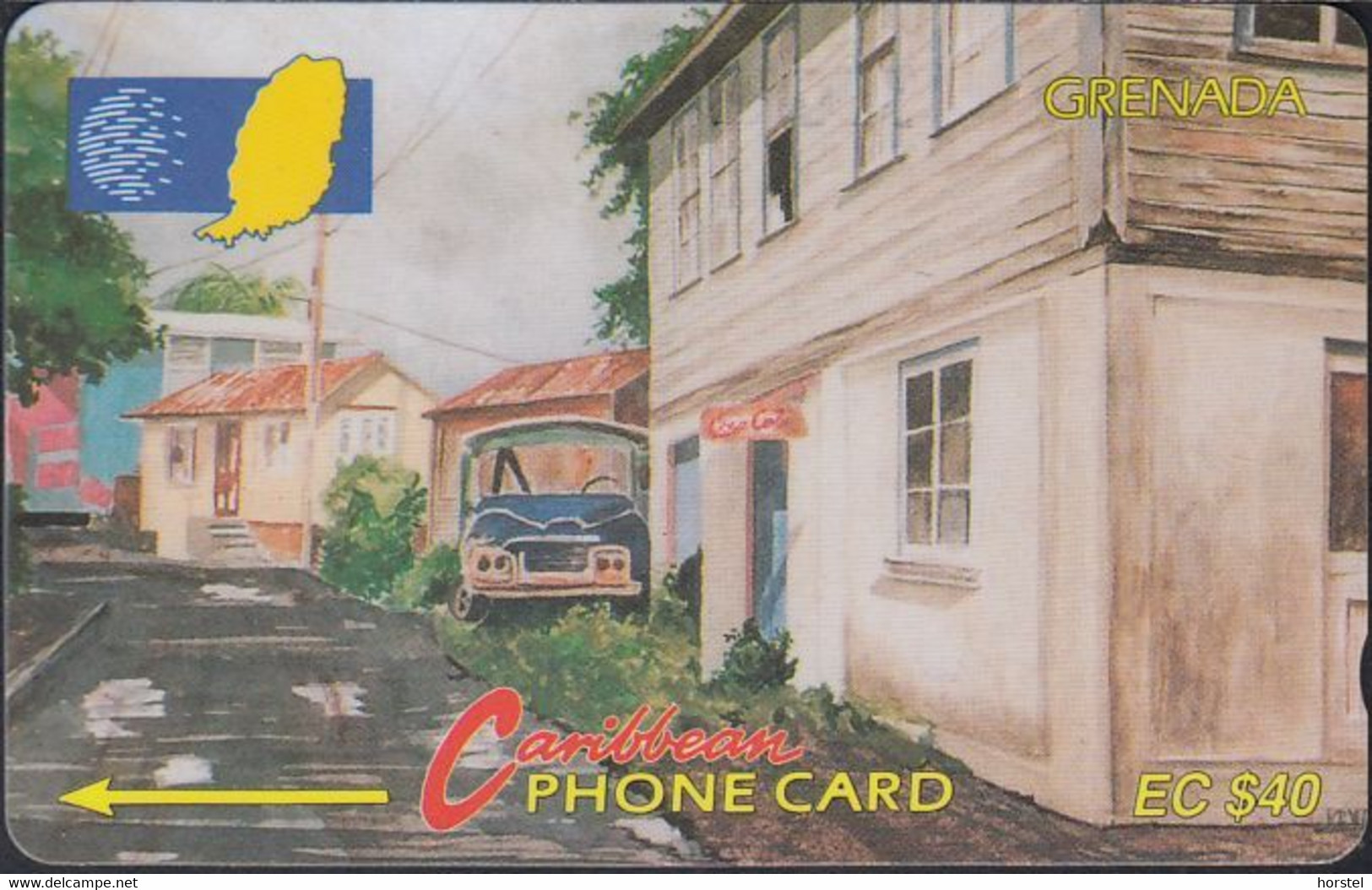 Grenada - GRE-5C - Street Scene Gouvyave - 1992 - 5CGRC - EC$ 40 - Grenada (Granada)