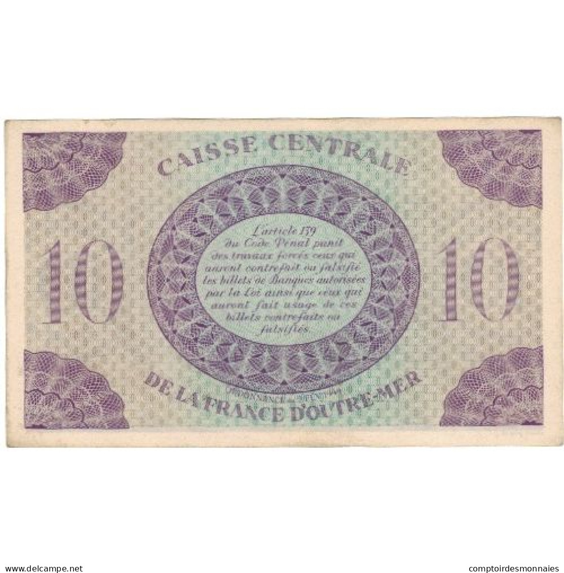 Billet, Afrique-Équatoriale Française, 10 Francs, KM:16a, TTB+ - Gabun