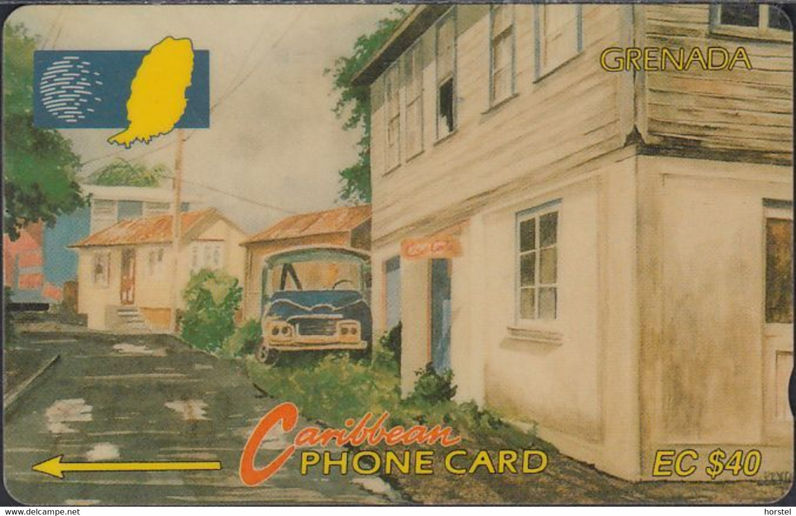 Grenada - GRE-6C - Street Scene Gouvyave - 1993 - 6CGRC - EC$ 40 - Grenade