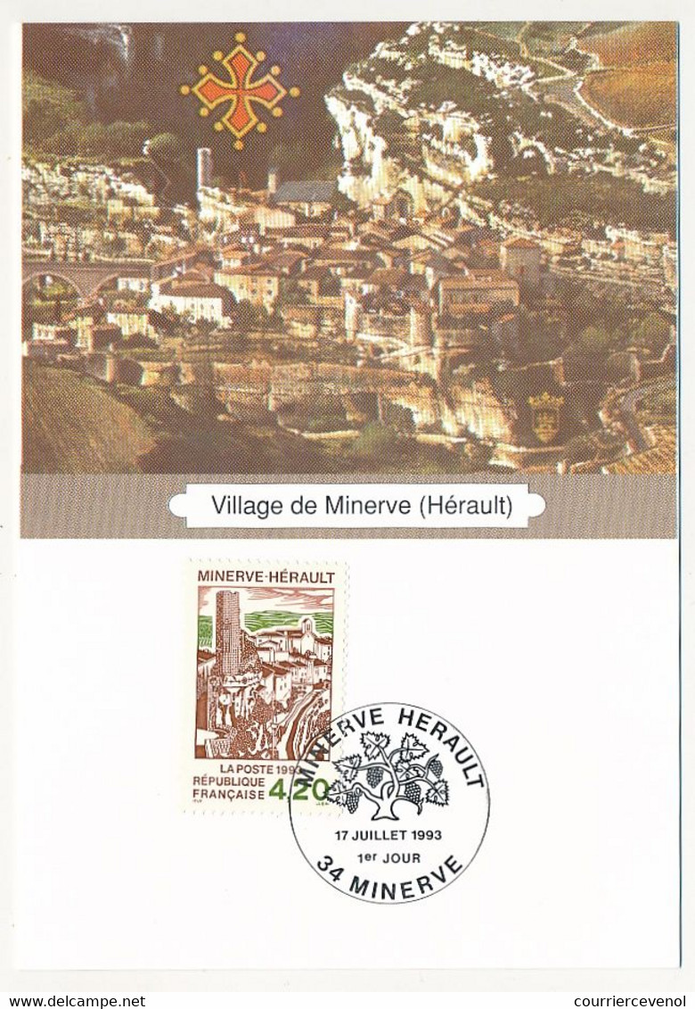 FRANCE => Carte Maximum - 4,20 Minerve (Hérault) - 17 / 7 / 1993 - 1990-1999