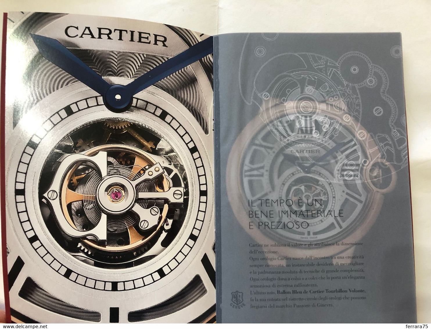 CATALOGO BROCHURE CARTIER OROLOGI I SEGRETI DEL TEMPO 2008 PARI AL NUOVO. - A Identifier