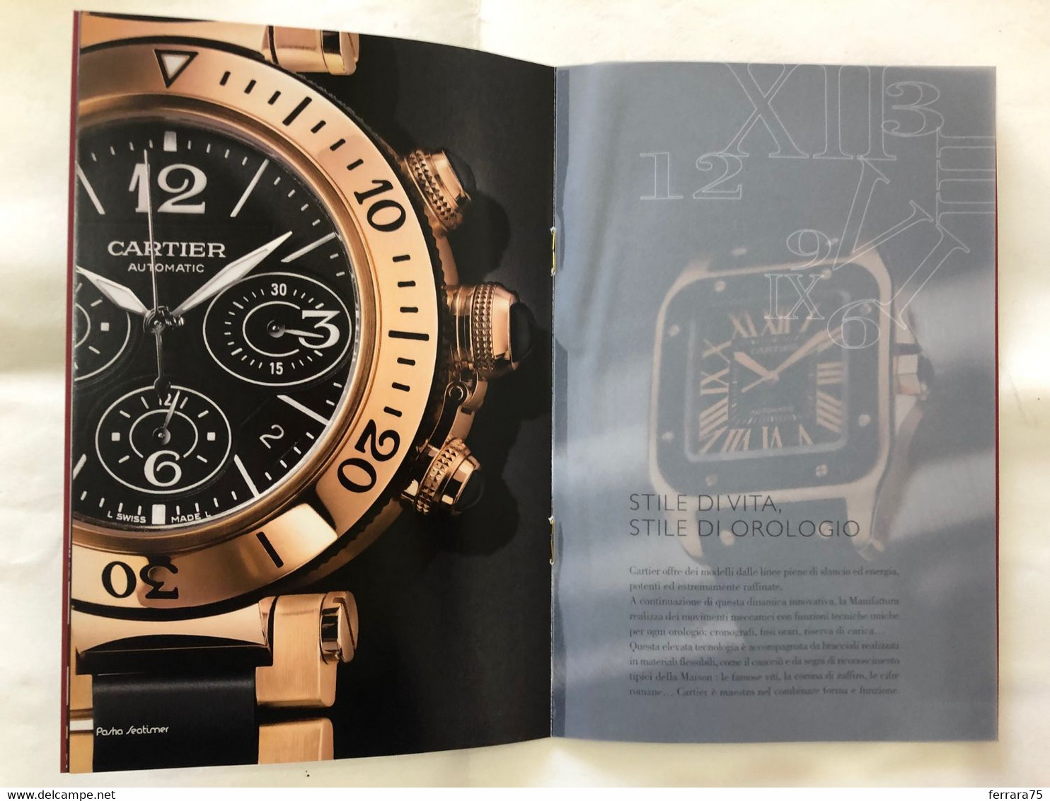 CATALOGO BROCHURE CARTIER OROLOGI I SEGRETI DEL TEMPO 2008 PARI AL NUOVO.